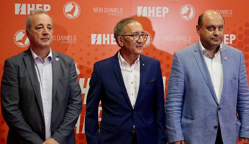 Tomislav Grahorac, Lino Červar, Damir Polak, Handball Arena