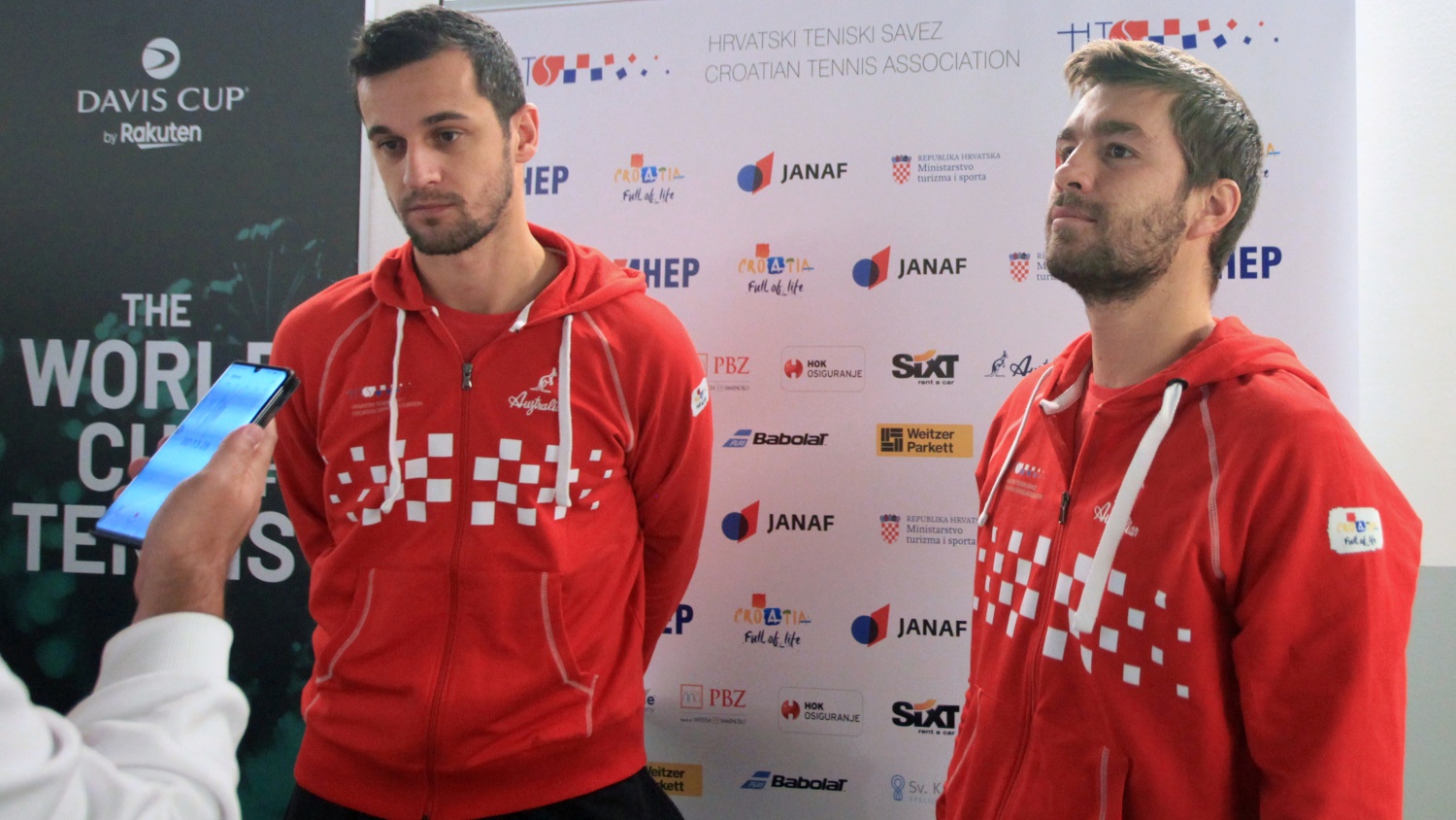 Torino, 24.11.2021.- Nikola Mektić i Mate Pavić u Pala Alpitour u Torinu. Foto: Mario ĆUŽIĆ/HTS