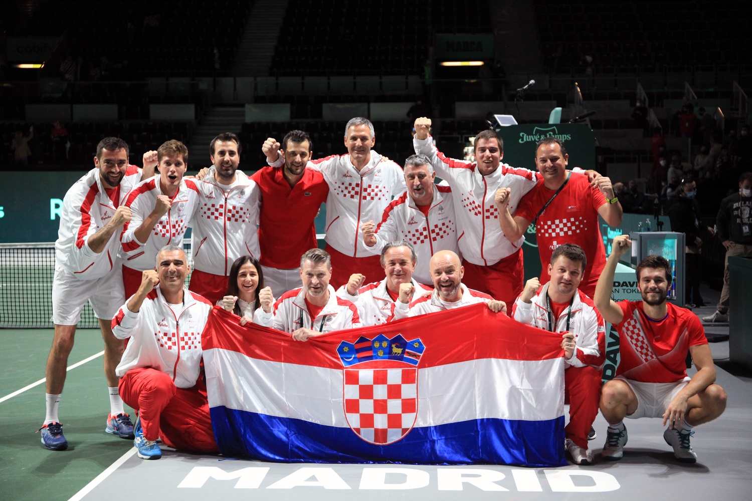 Hrvatska nakon pobjede protiv Srbije u polufinalu, 2021