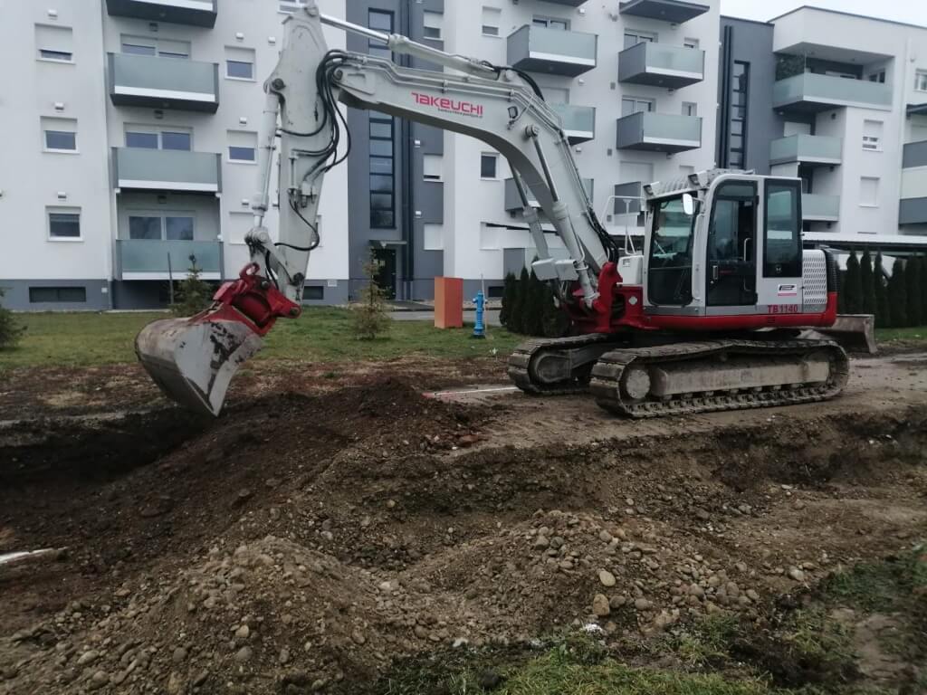 Radovi - gradilište Ul. 34 inženjerske bojne u Čakovcu, 15.p prosinac 2021