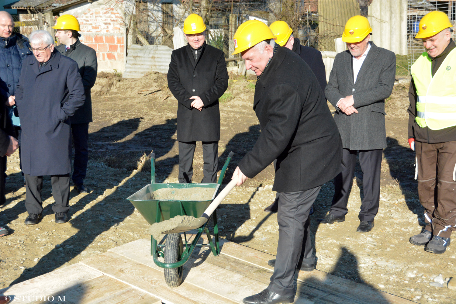 POS zgrada Prelog, polaganje kamena temeljca, 15.1.2022.