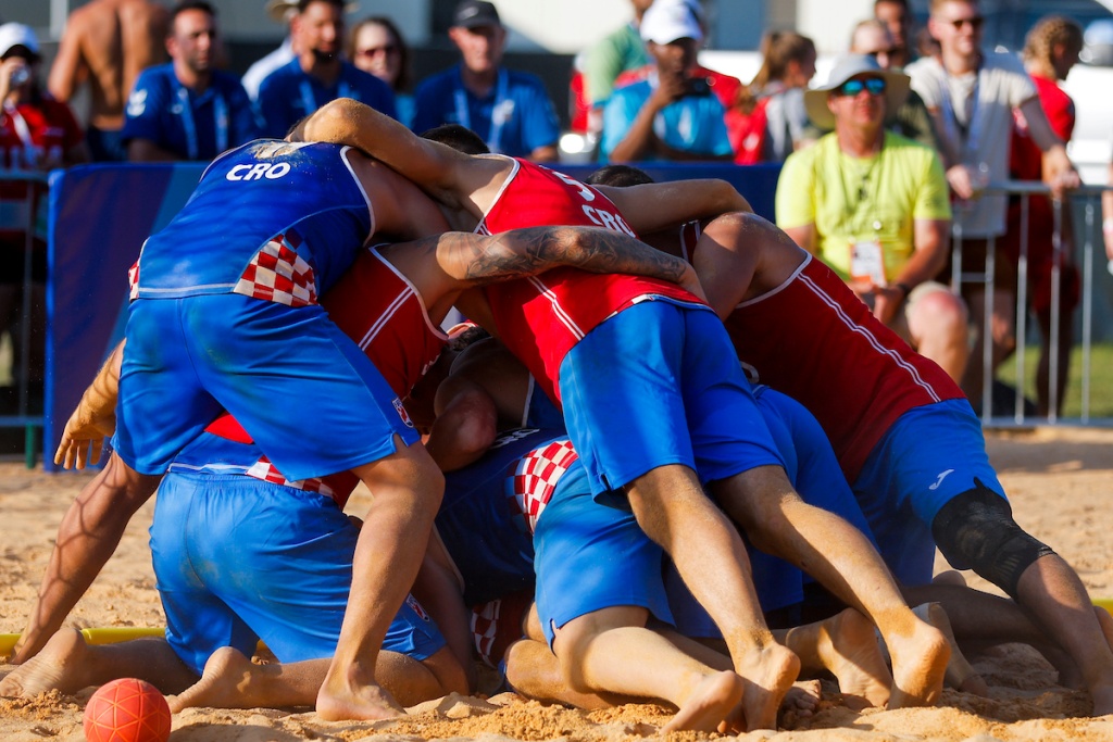 Gold medal Match Croatia vs Qatar on IHF World Games 2022 , Birmingham, Alabama, IHF BEACH HANDBALL TOURNAMENT, 15.07. 2022. Mandatory Credit © Jozo Cabraja / kolektiff