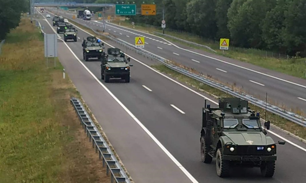 Kolona HV-a nadomak GP Goričan / Foto: Nikola Gosarić