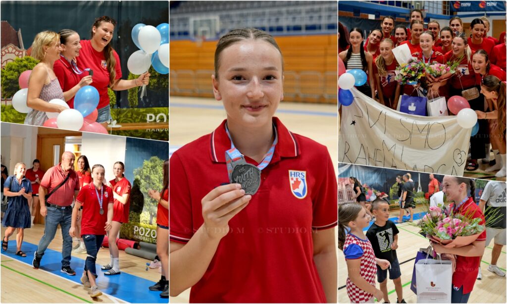 Rahela Varga, doček, srebra medalja hrvatska kadetska ženska rukometna reprezentacija, ŽRK Zrinski, Foto: Željka Švenda / Studio M