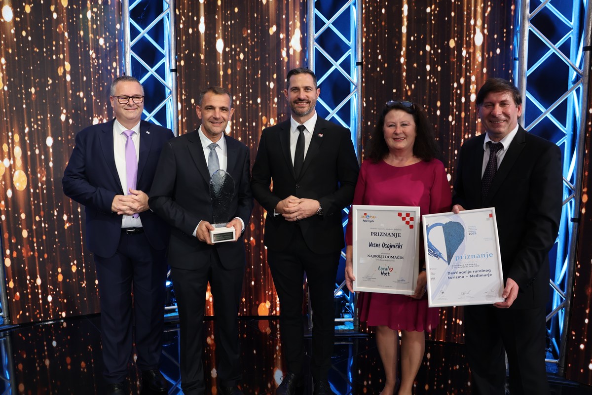 Dani hrvatskog turizma, nagrada Održivi turizam 2025 / Foto: Međimurska županija